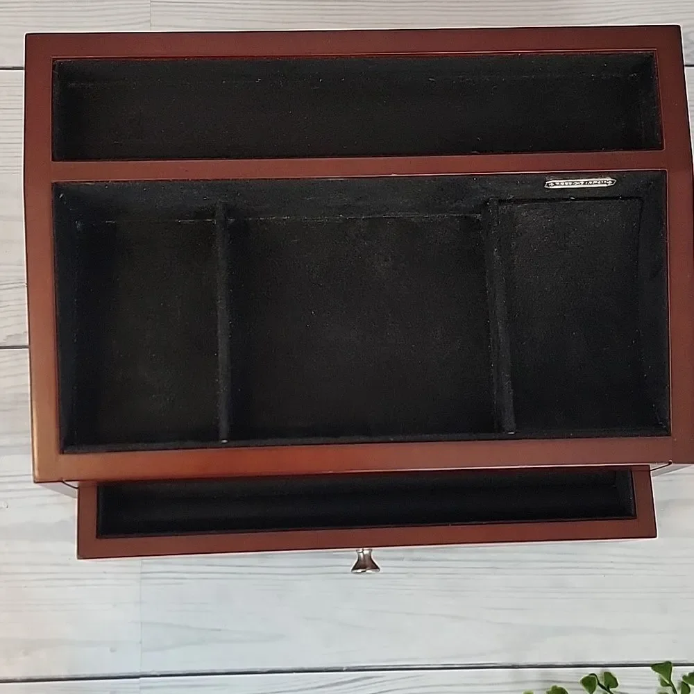 Reed & Barton Mens Wooden Jewelry Box